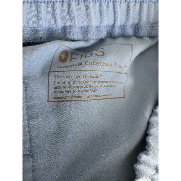 Figs Zamora Jogger scrub pants womens XL/P Blue zip pocket nurse medical office - Picture 5 of 8